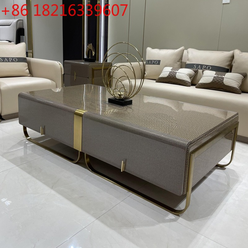 Coffee Tea Hong Kong - lichte luxe massief houten lange salontafel