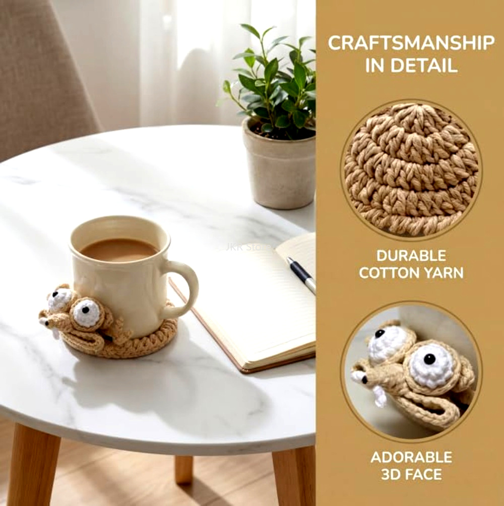 Coffee Tea Game - Haakwerk dierenmokonderzetter handgeweven koffiemat voor theemok