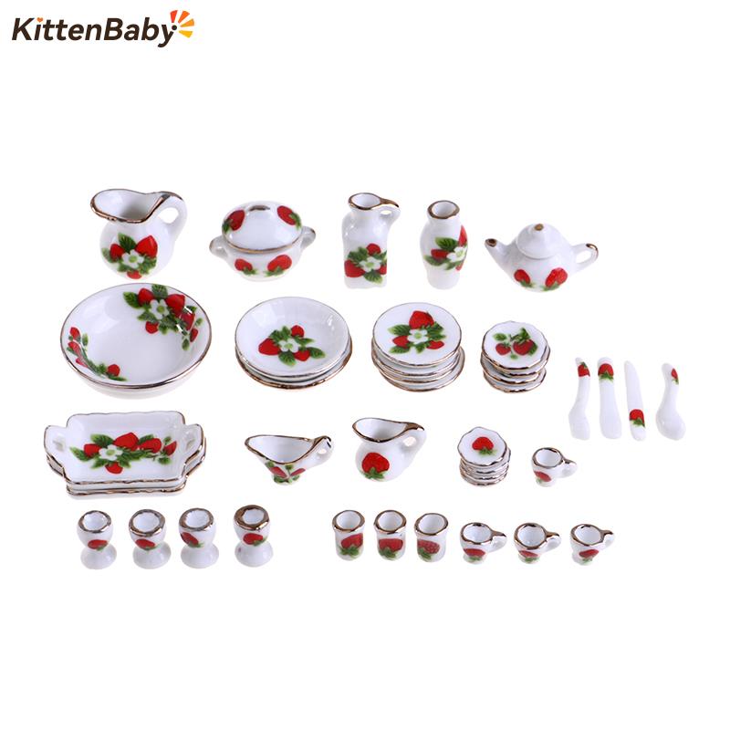 Coffee Tea Game - 1 Set 1:12 Miniatuur Poppenhuis Bloem