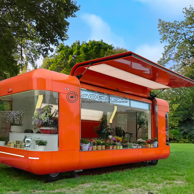 Coffee Tea Van - Straat Mobiele Voedselaanhangwagen Pizza Van Ijs