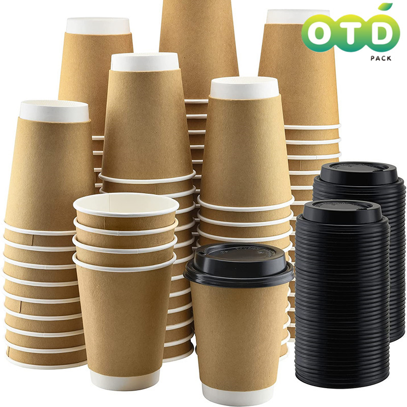 Wallpaper Coffee And Tea - Dubbelwandige papieren beker met deksels, koffiethee