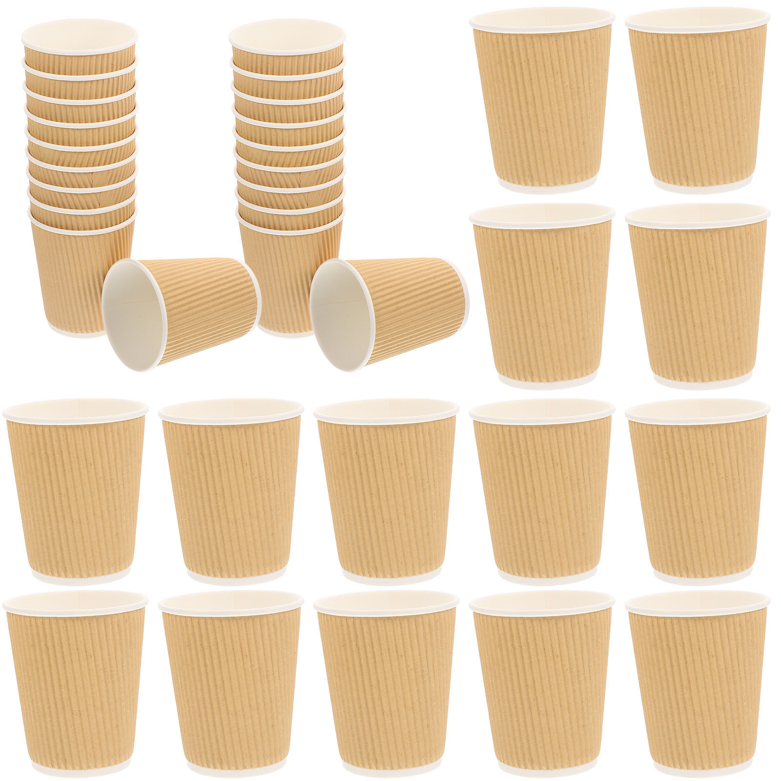 Wallpaper Coffee And Tea - 50 stuks dubbelwandige wegwerp papieren bekers