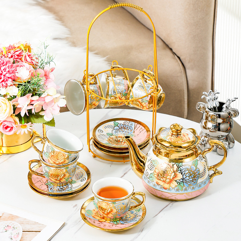 Coffee Tea English - 14-delige set Huishoudelijk Europees theeservies Keramische