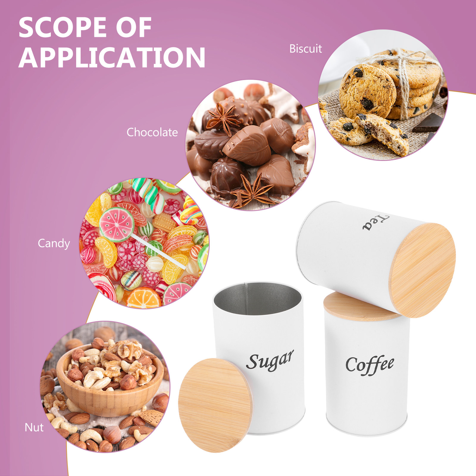 3 stuks luchtdichte ronde voor - Coffee Tea Bean recensie en prijs