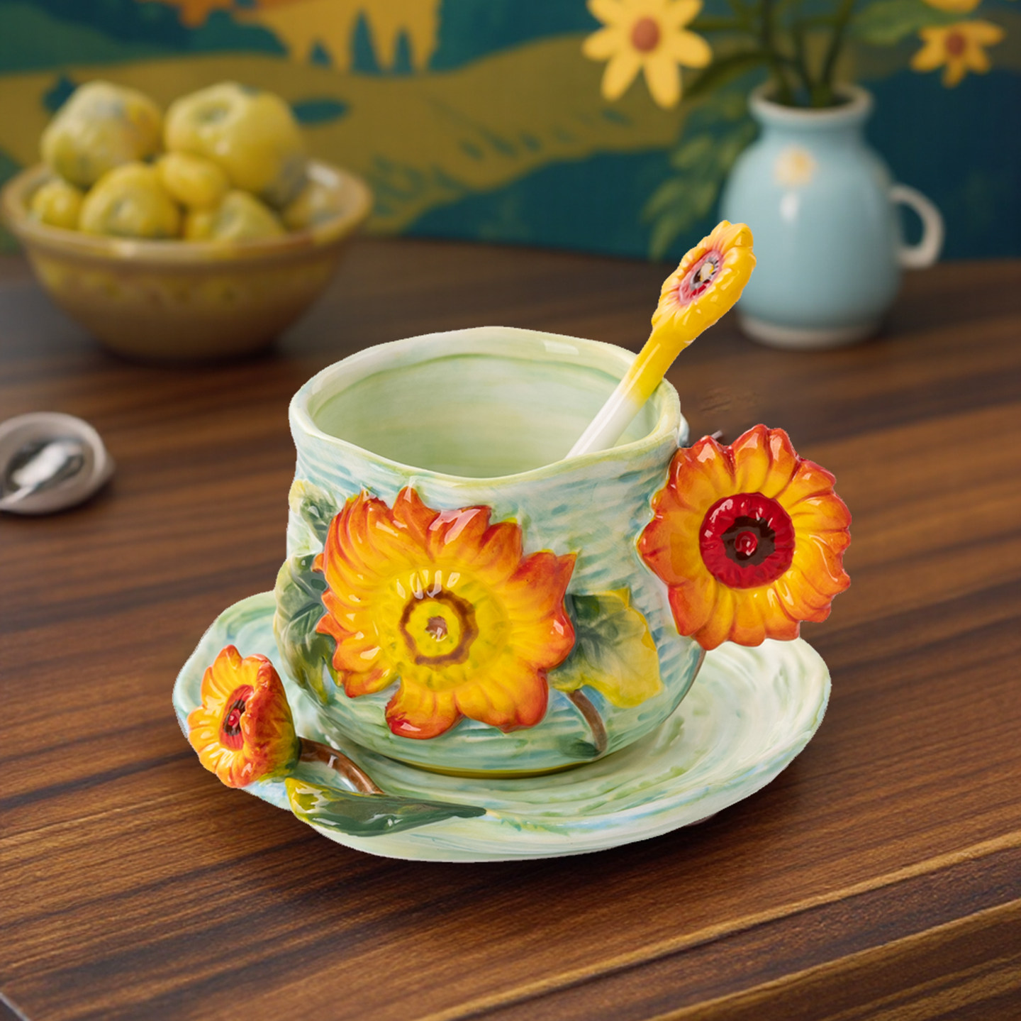 Handgeschilderde Van Gogh kera - Coffee Tea Van recensie en prijs