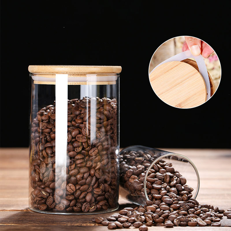 Glazen voedselopslagpotten met - Coffee Tea Bean Leaf recensie en prijs