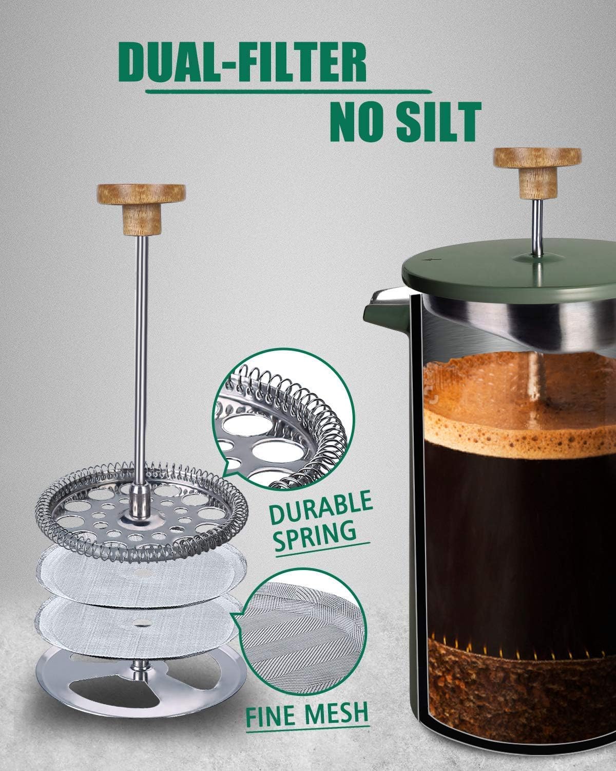 POLIVIAR 34 oz French Press Ko - Coffee Tea Press recensie en prijs