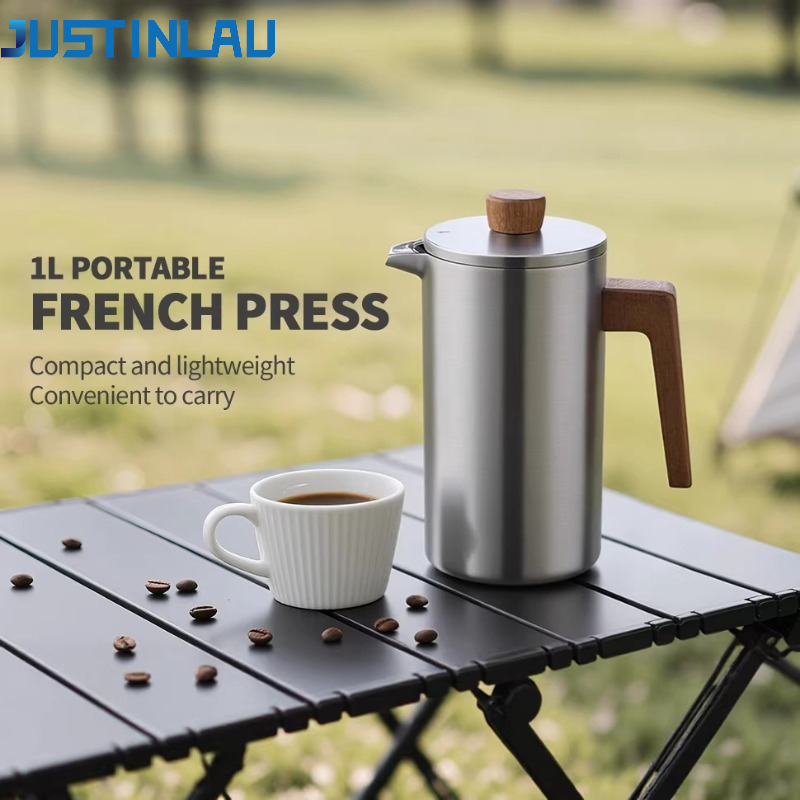 JUSTINLAU 1000ml RVS French Pr - Coffee Tea Press recensie en prijs