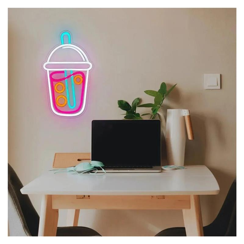 Boba Tea Neon Sign, Milk Tea L - Wallpaper Coffee And Tea recensie en prijs