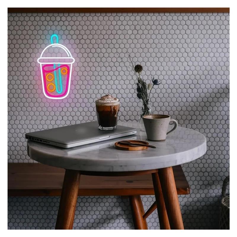 Boba Tea Neon Sign, Milk Tea L - Wallpaper Coffee And Tea recensie en prijs