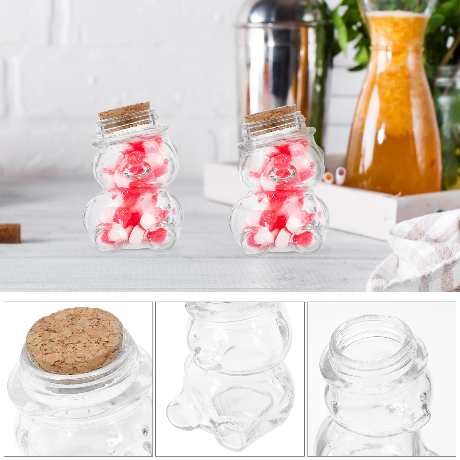4-delige glazen snoepkruikense - Coffee Tea Containers recensie en prijs