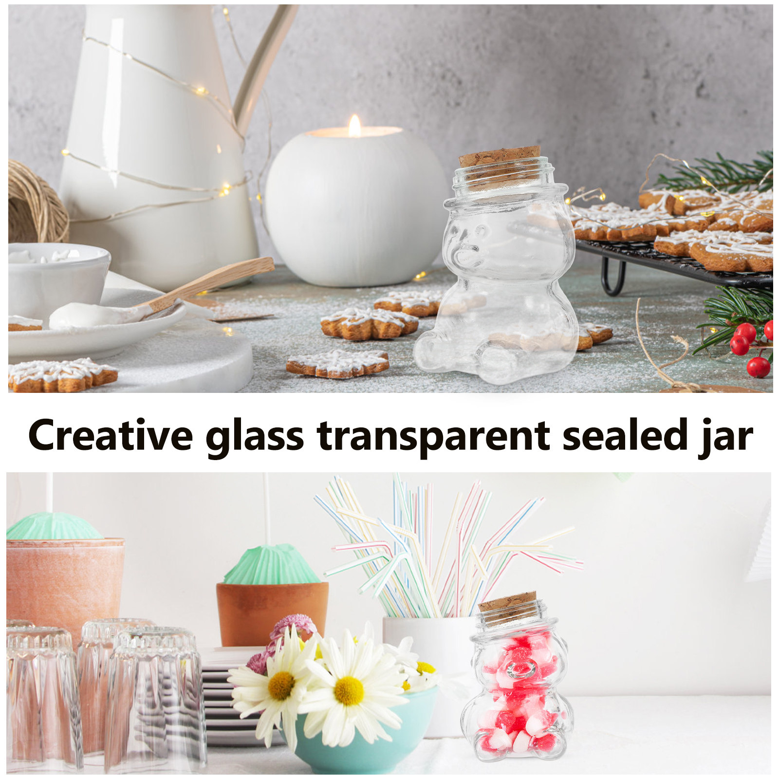 4-delige glazen snoepkruikense - Coffee Tea Containers recensie en prijs