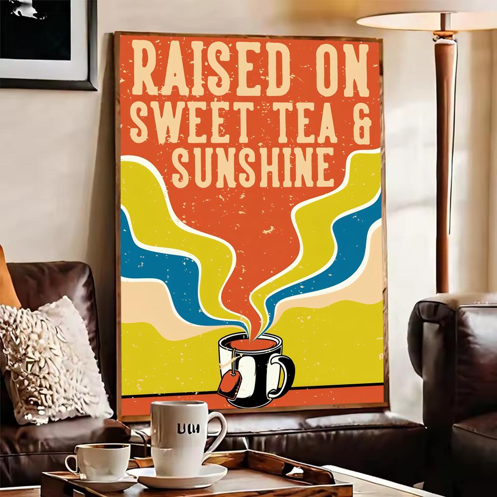 Vintage thee koffie poster thu - Wallpaper Coffee And Tea recensie en prijs