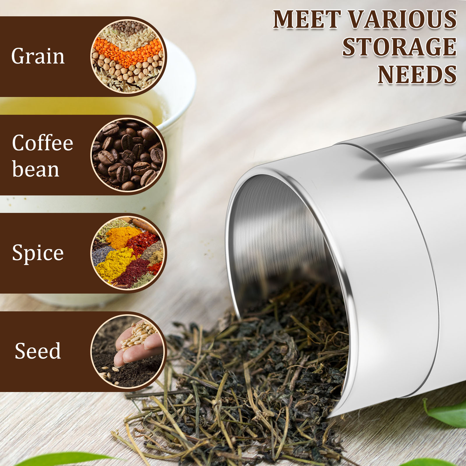 Roestvrijstalen theebladblikke - Coffee Tea Bean Leaf recensie en prijs