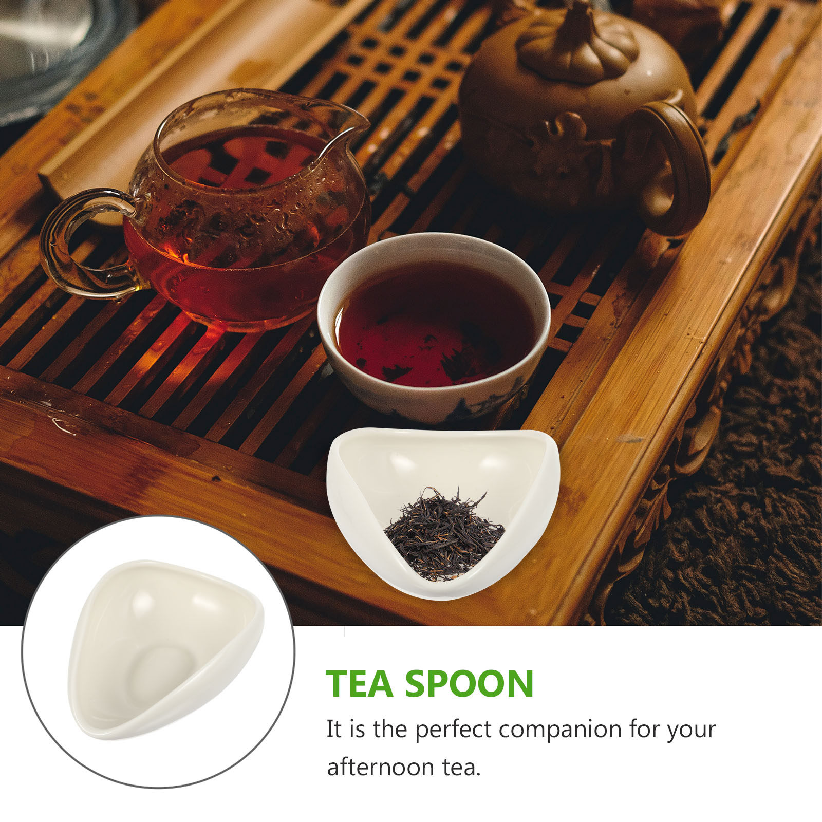 2 stuks keramische theelepels  - Coffee Tea Bean Leaf recensie en prijs