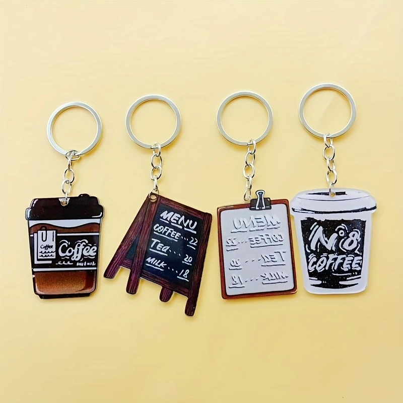 8 stuks acryl sleutelhanger me - Coffee & Tea - Pastry Góc Xanh recensie en prijs